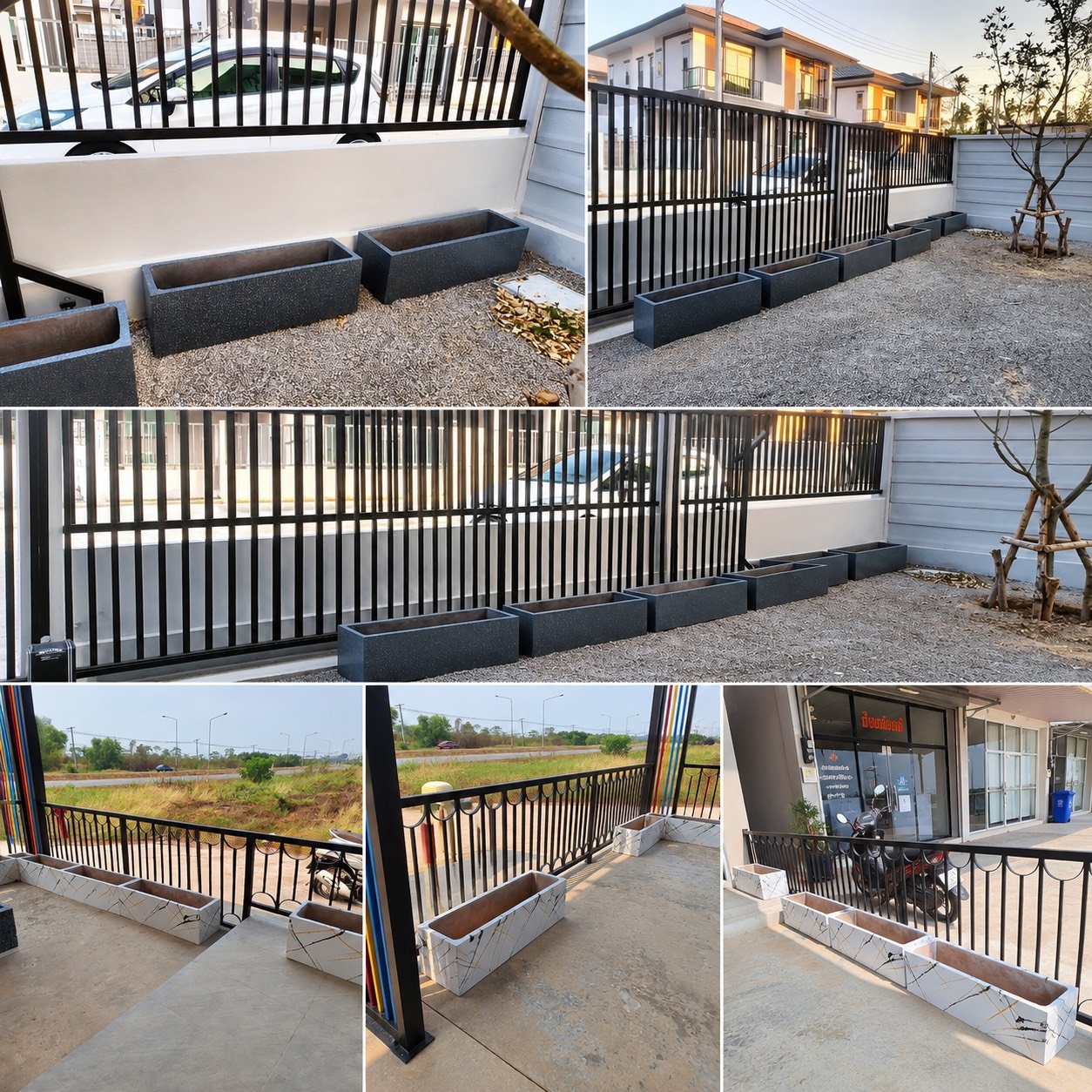 กระถางต้นไม้ปูนโมเดิร์น ขนาด 30 × 100 × 30 ซม. สำหรับบ้านพักอาศัยและพื้นที่หน้าร้าน