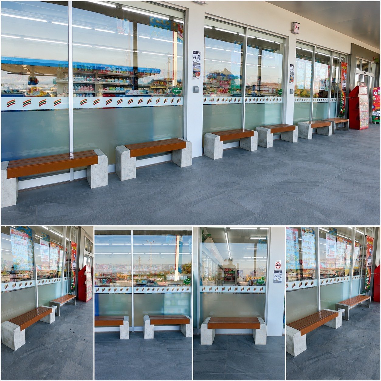 ม้านั่งสนามคอนกรีตเสริมเหล็ก PTT Station ปตท.โดมทอง พระนครศรีอยุธยา